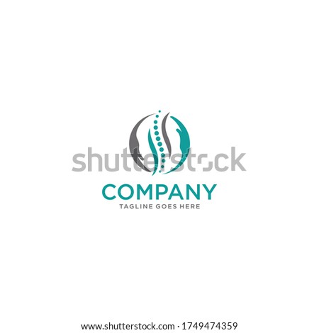 Creative Medical Chiropractic Concept Logo Design Template