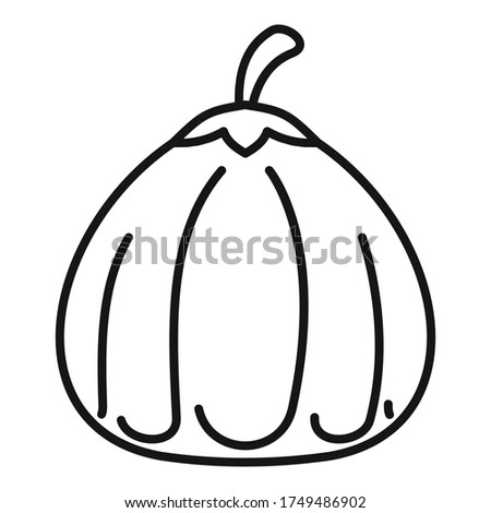 Season pumpkin icon. Outline season pumpkin vector icon for web design isolated on white background