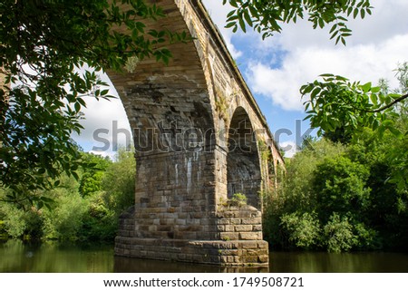 The Road Bridge at Yarm, North Yorkshire that crosses the River Tees Royalty-Free Stock Photo #1749508721