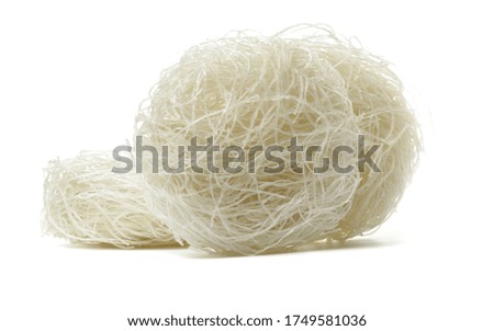 Dry rice vermicelli noodles stock photo