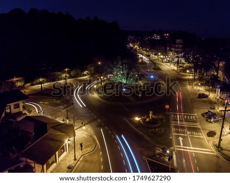 Night shot with longe exposure in Gramado city
