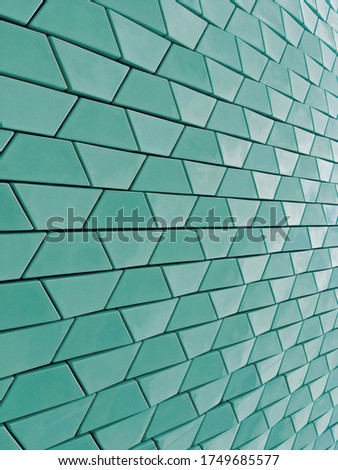 abstract blue quadrilateral wall matte and glossy
