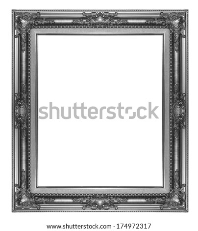 Black  picture frame isolated on abstract background.
