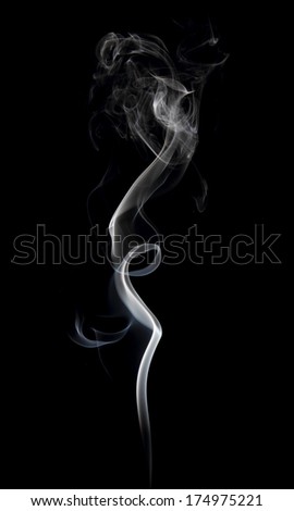 beautiful wisp of smoke rises