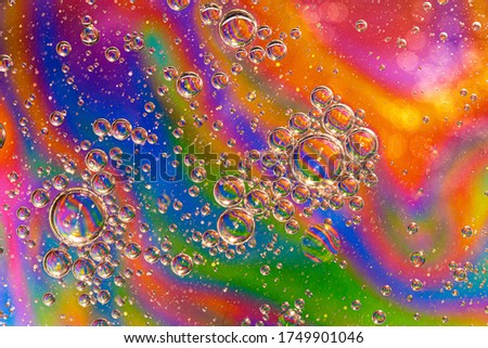 Colorful background with bubbles. Abstract background. Close up.