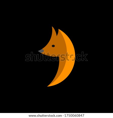 logo fox concept, simple and elegant design.