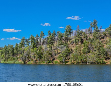 Beautiful view over Lynx Lake in Prescott National Forest. Prescott, Yavapai County, Arizona USA
