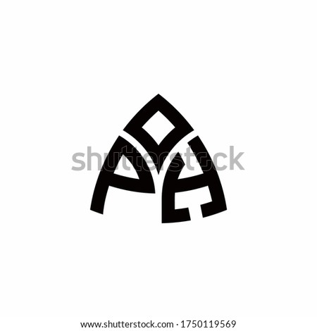 PH monogram logo with modern triangle style design template isolated on white background