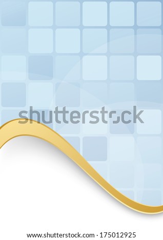 Blue tiles - abstract modern folder template. Vector illustration