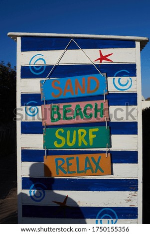 colorful beach entrance summer holiday 