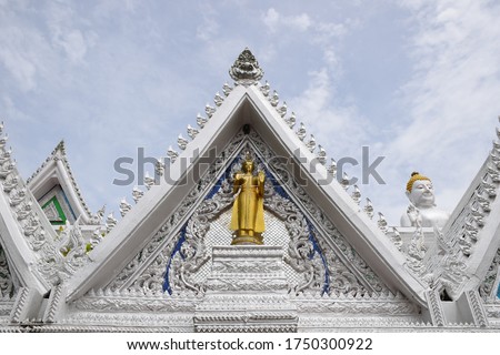 Church gable roof decoration in Thai temples