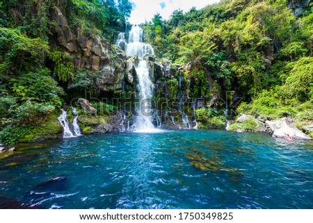 The Egret basin waterfall on La Reunion island