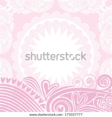 Valentines day card romantic pattern background love hearts illustration
