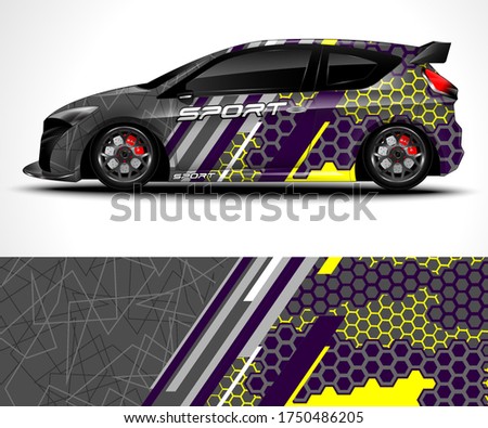 Abstract background for racing sport car wrap design and vehicle livery