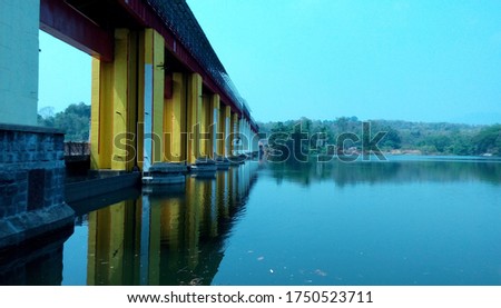 picture of boothathankettu dam in kerala, at it's full capacity 
