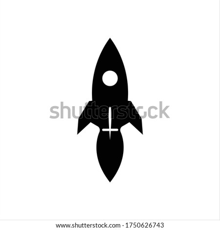 Rocket ship icon illustration vector