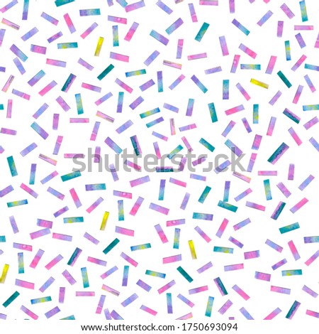 Watercolor abstract texture with confetty. Seamless pattern in pastel colors.