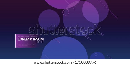Overlapping Circles Gradient Layout/Cover. Minimalist Creative Design Concept Background