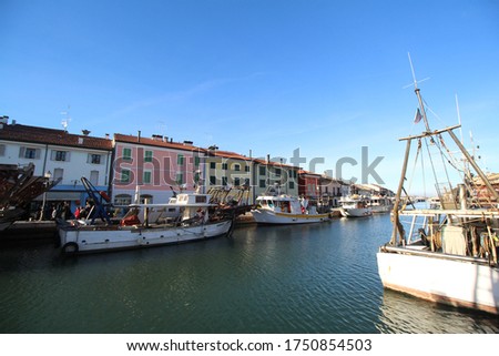 fishing boats in the canal port