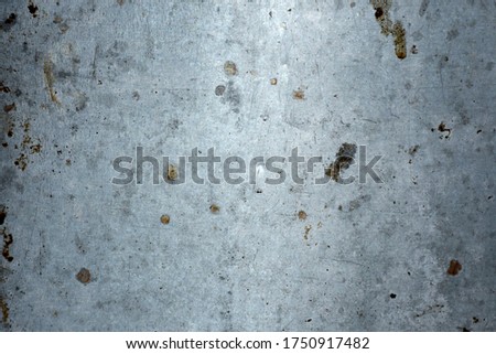 The surface of the sheet metal with stains such as rust and oil stains for the background
