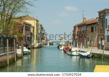   Italy. Venice. Channels of Murano island.