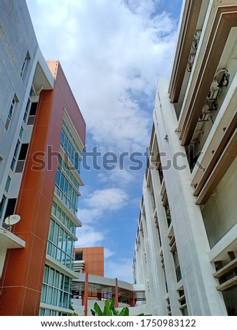 This photo shows the corner of Naresuan University building.in Thailand 