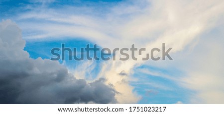 Landscape sky with beautiful white clouds
