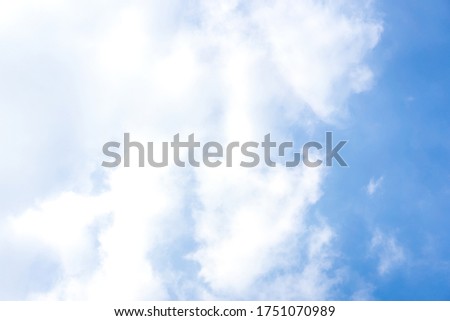 Clouds and blue sky on summer background. Ralax breath and body with beautiful nature.