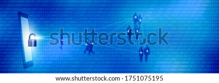 contact tracing app, people connected via smartphones, data security in the digital computer matrix, tracing of the infections with coronavirus, covid-19 concept Royalty-Free Stock Photo #1751075195