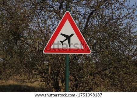 Warning Sign Airplane