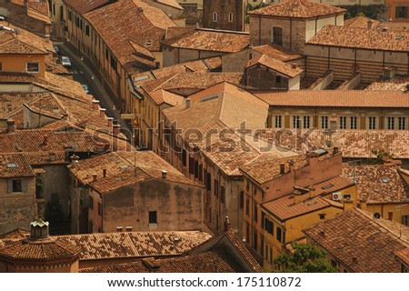 rooftops of the city Royalty-Free Stock Photo #175110872