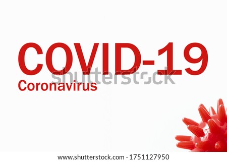 Image red covid-19 virus and bacteria in the form of a red ball with spikes and needles on a white background. Concept of health care and medicine during the period of quarantine and infection