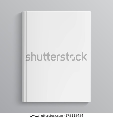 Blank book cover vector illustration. Isolated object