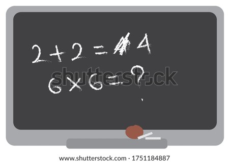 school blackboard chalkboard with chalk teaching maths