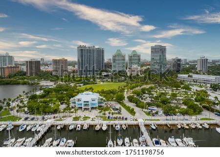 Aerial image Dinner Key Marina Miami Coconut Grove Royalty-Free Stock Photo #1751198756