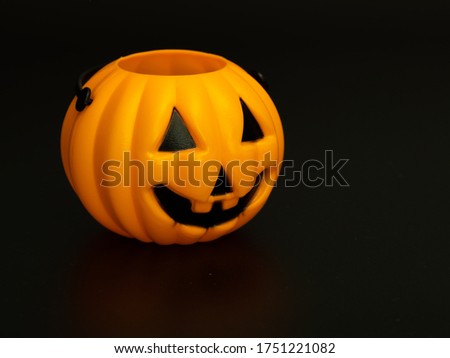 A Halloween Pumpkin, Black Background