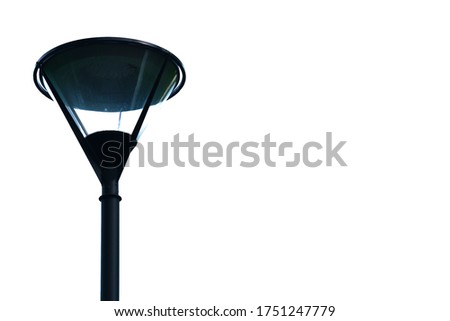 street lantern shaped cone general plan white bachground color