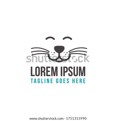 Dog face icon isolated on white background. Dog face icon in trendy design style. Dog face vector icon modern and simple flat symbol. Vector illustration EPS.8 EPS.10