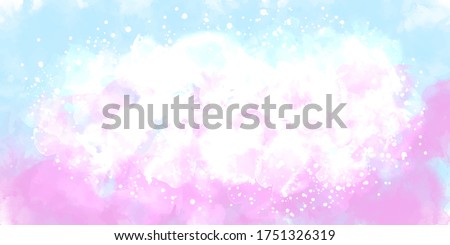 Abstract watercolor background beautiful. Abstract colorful watercolor for background. Digital art painting. Watercolor colorful, pastel color, rainbow, splash, sky, texture, wallpaper. Royalty-Free Stock Photo #1751326319