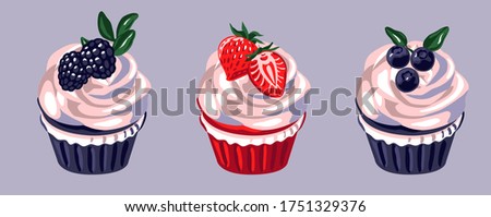 fruit cakes art vector candy