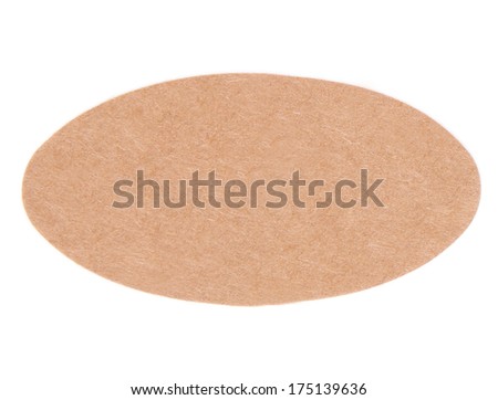 Brown tag isolated on white