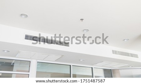 Ceiling mounted cassette type air conditioner Royalty-Free Stock Photo #1751487587