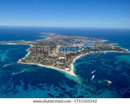 Rottnest island picture taken from a plane.