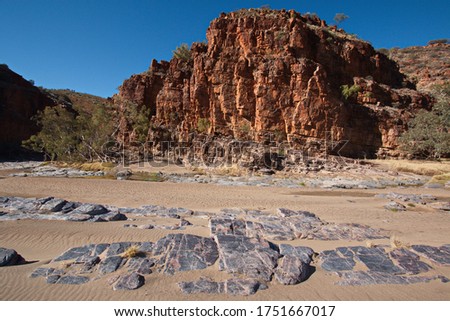 Landscape in Ruby Gap NP in Australia
 Royalty-Free Stock Photo #1751667017