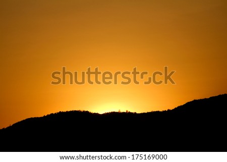 Sunrise and Mountain