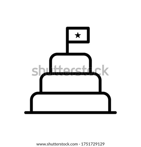 Cake USA flag icon. Simple line, outline vector elements of America icons for ui and ux, website or mobile application