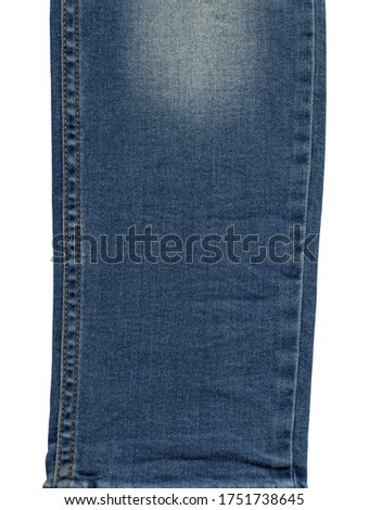 Seam blue denim cotton jeans fabric texture background and wallpaper 