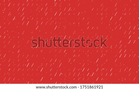 Seamless background pattern of evenly spaced white thermometer symbols of different sizes and opacity. Vector illustration on red background with stars