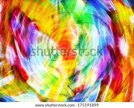 Art, bright Colorful light streaks abstract background in blue, red, purple and green colors
