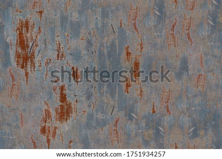 wall with old paint with scuffs and scratches gray with red spots,
 seamless texture